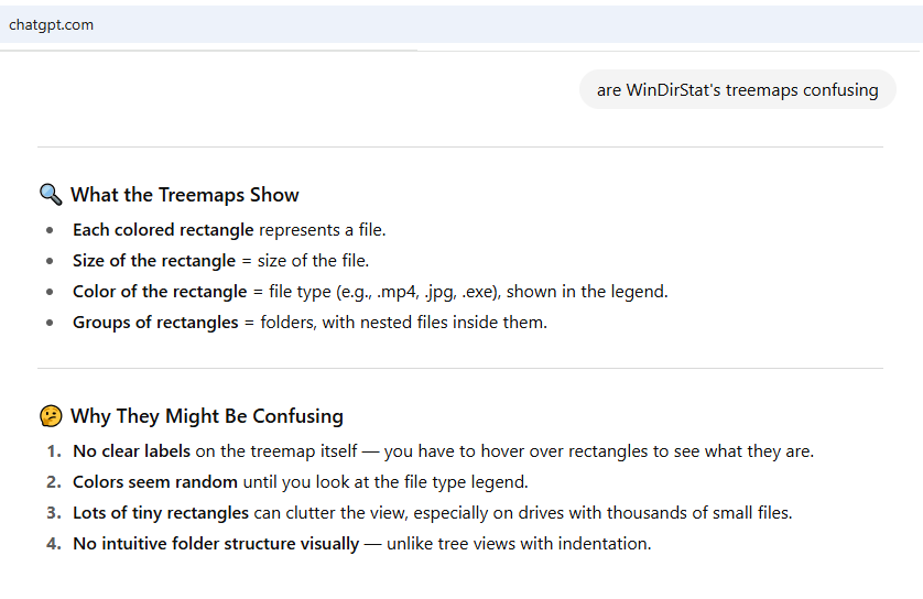 WinDirStat's treemaps are confusing